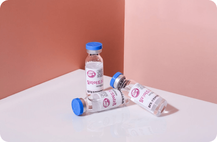 Lilied M skin booster injectable solution for deep dermal moisture retention at Lijin Clinic.