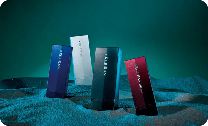 Genuine Rejuran premium polynucleotide skin healer product family at Lijin Clinic.