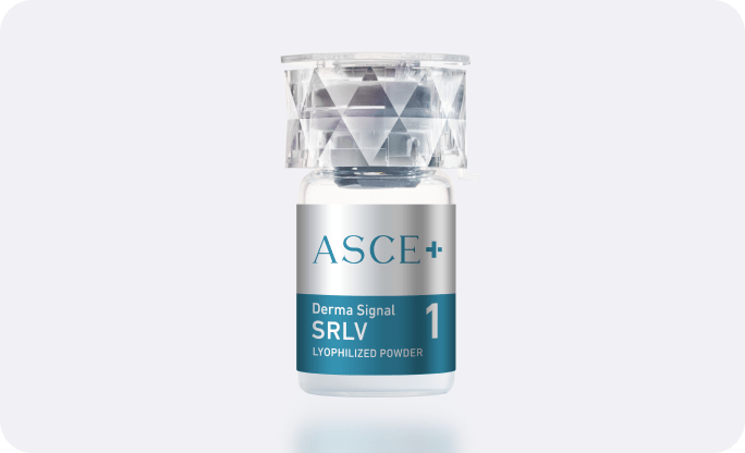 ASCE+ SRLV lyophilized exosome powder vial for intensive skin barrier repair at Lijin Clinic.