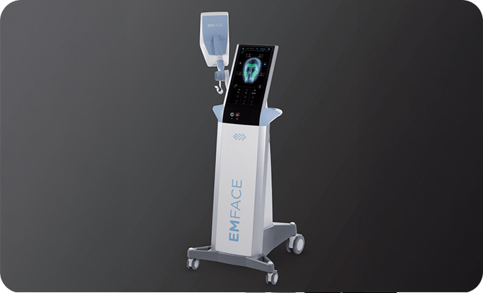 EMFACE device on wheeled base shown in a studio environment