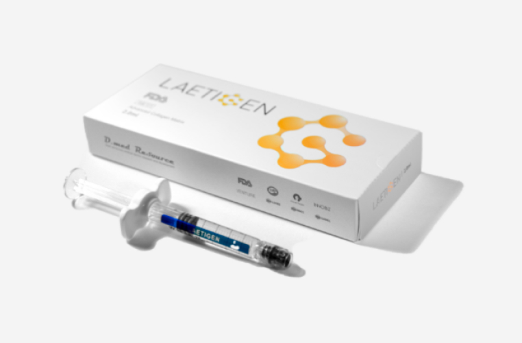 Advanced Laetigen collagen injection for structural skin elasticity and texture improvement at Lijin Clinic.