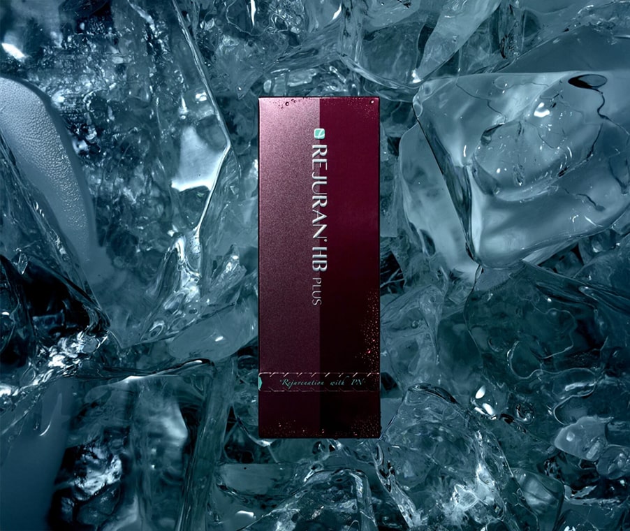 Genuine Rejuran HB Plus with hyaluronic acid and lidocaine for painless hydration at Lijin Clinic.