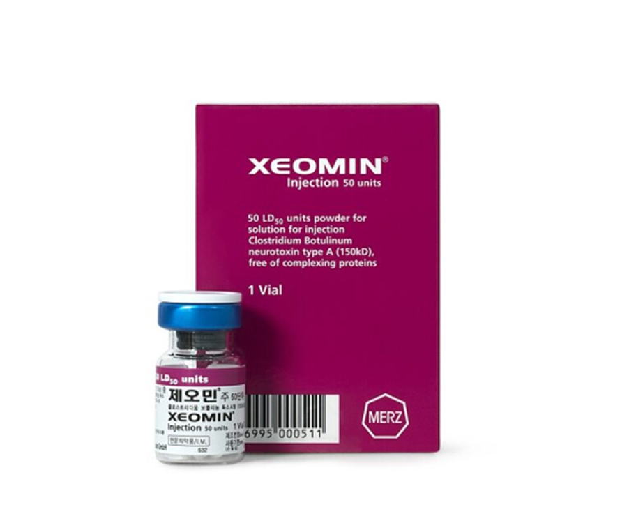 Genuine Xeomin 50-unit botulinum toxin solution at Lijin Clinic.